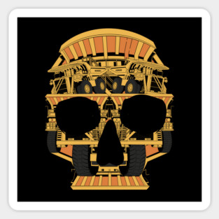 Dump Truck Skull Magnet