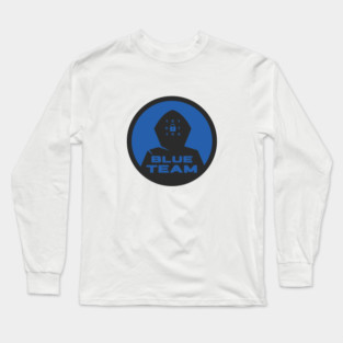 Cyber Security CTF Gamification Blue Team Logo Long Sleeve T-Shirt