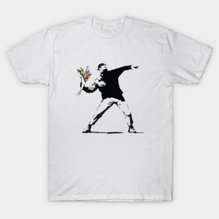 Banksy flower thrower T-Shirt