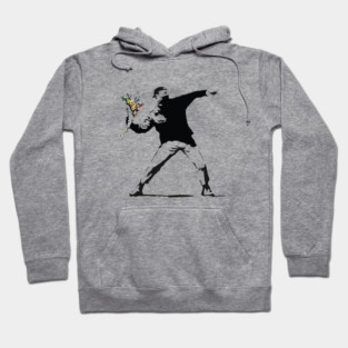 Banksy flower thrower Hoodie