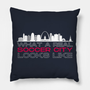 Real Soccer City Navy Pillow