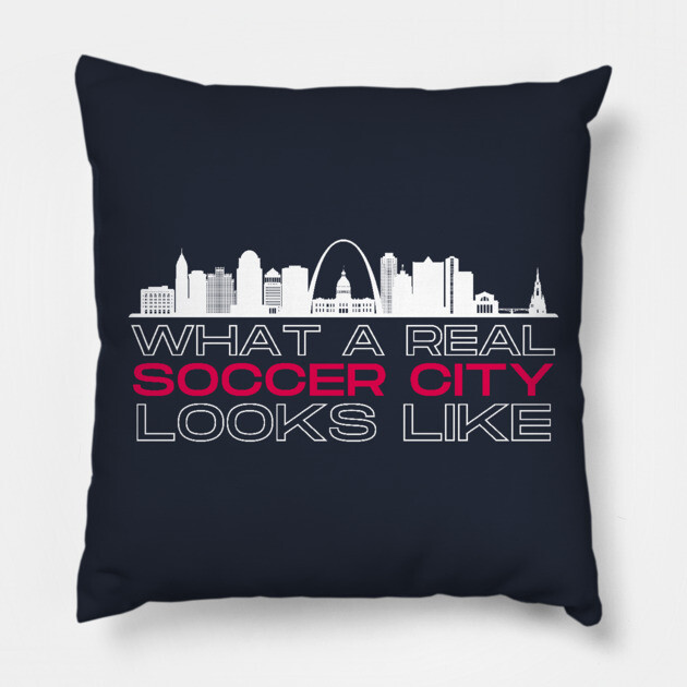 Real Soccer City Navy Pillow by Litehouse Tees