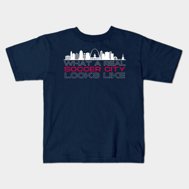 Real Soccer City Navy Kids T-Shirt by Litehouse Tees