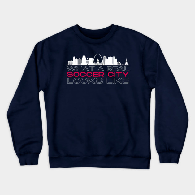 Real Soccer City Navy Crewneck Sweatshirt by Litehouse Tees