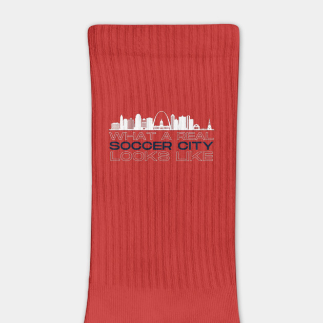Real Soccer City Red by Litehouse Tees