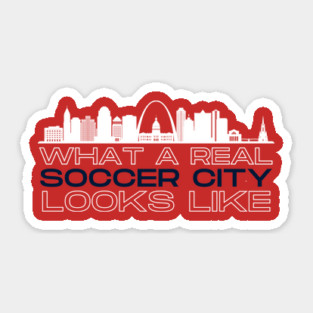 Real Soccer City Red Sticker