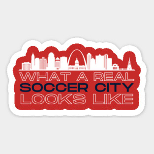 Real Soccer City Red Magnet