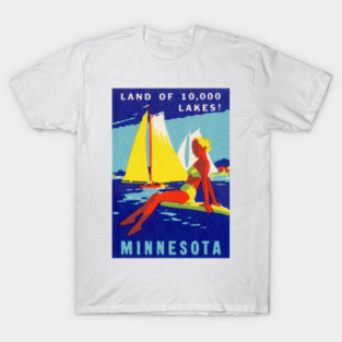 1940 Minnesota, Land of 10,000 Lakes T-Shirt