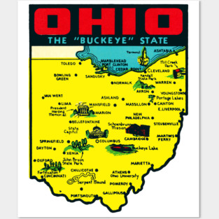 Old School Ohio Posters and Art