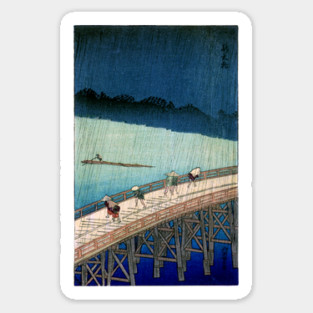 1857 Shin-Ohashi Bridge, Japan Sticker