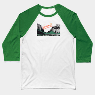 1940 Yosemite National Park Baseball T-Shirt