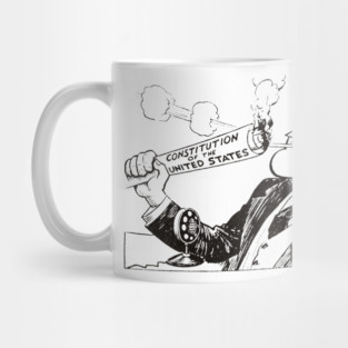 1935 Franklin D. Roosevelt Burns US Constitution Mug