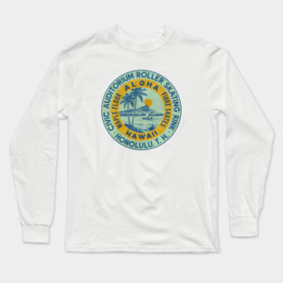 1950's Roller Skate in Hawaii Long Sleeve T-Shirt