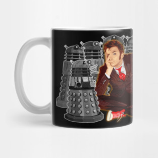 10th Doctor captured by mini dalek Mug