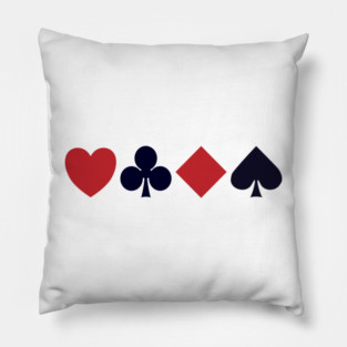 Playing Card Suits Pillow