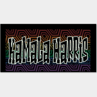 LGBTQ PATTERN USA KAMALA HARRIS Posters and Art