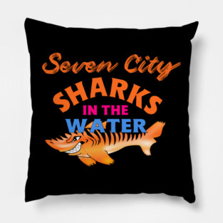 Portsmouth Tiger Sharks In The Water Pillow