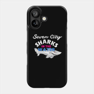 Newport News Black Tip Sharks In The Water (W) Phone Case