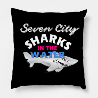 Newport News Black Tip Sharks In The Water (W) Pillow