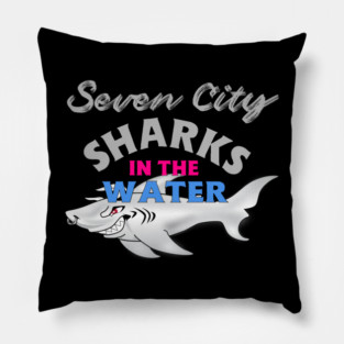 Norfolk Bull Sharks In The Water (S) Pillow