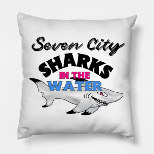 Newport News Black Tip Sharks In The Water (B) Pillow