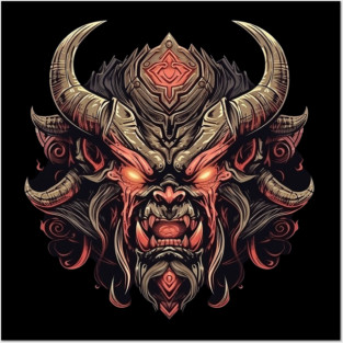 Demon with Horns Posters and Art