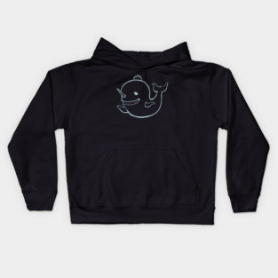 Narwhal for Dark Shirts Kids Hoodie