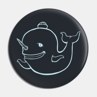 Narwhal for Dark Shirts Pin