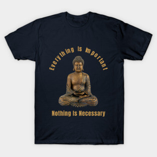 Everything Is Important Nothing Is Necessary Gift For Spiritual Quotes Lovers T-Shirt