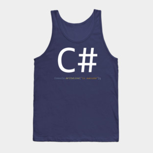 C# is awesome - Computer Programming Tank Top
