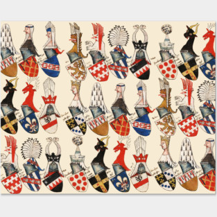 COAT OF ARMS OF PARTECIPANTS OF MEDIEVAL TOURNAMENT IN PRUSSIA Posters and Art