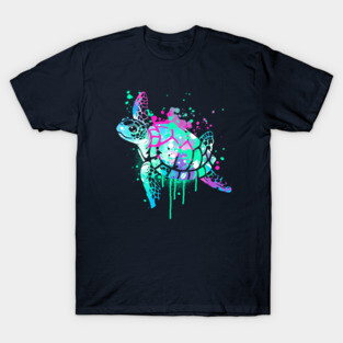 Fluo sea turtle T-Shirt