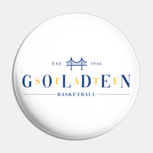 Golden State Basketball - Minimal Basketball Design Pin