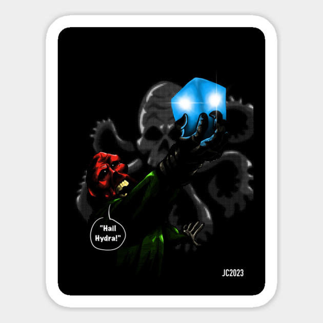Red Skull “Hail Hydra” portrait (digital) Magnet by StagArtStudios
