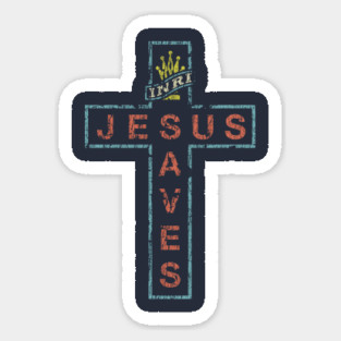 Jesus Saves Cross Sign Magnet