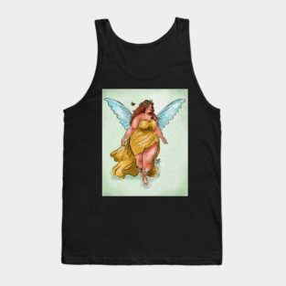 Pretty chubby spring fairy (with background) Tank Top