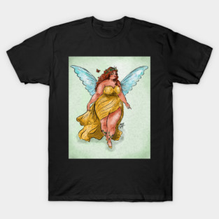 Pretty chubby spring fairy (with background) T-Shirt