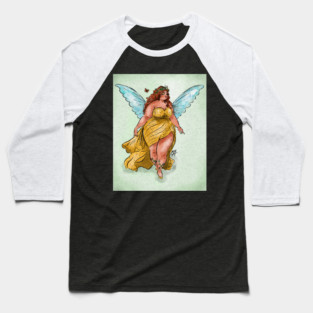 Pretty chubby spring fairy (with background) Baseball T-Shirt