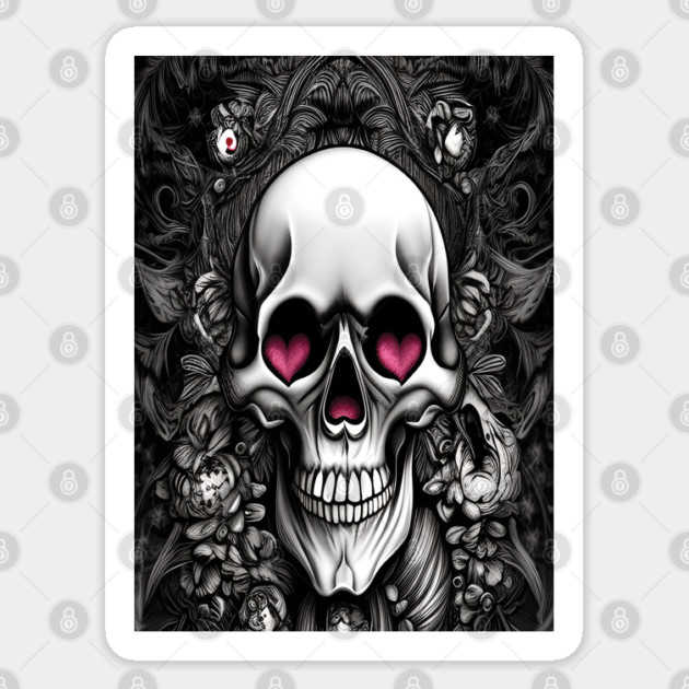 ROMANTIC SKULL Sticker by Prinyos