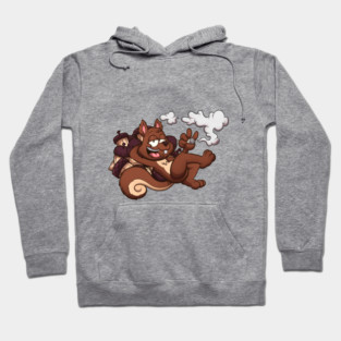 Squirrel Smoking A Joint Hoodie