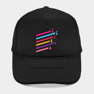 Synthwave 80s Chess Pieces Hat