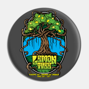 Lemon Tree Cannabis Strain Art Pin