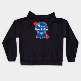 Proud Blue Collar American Kids Hoodie