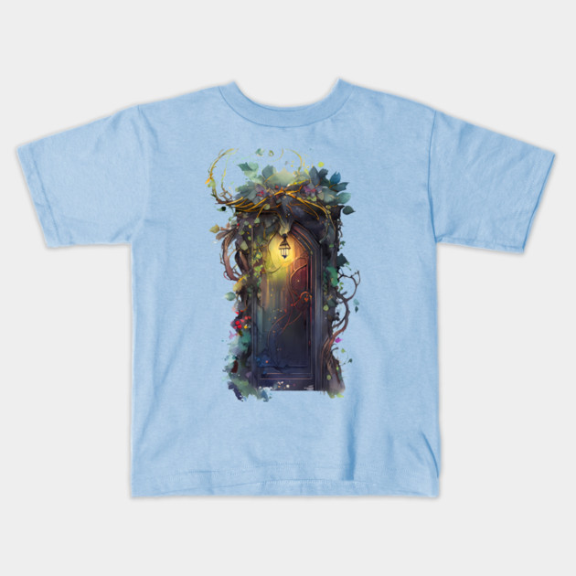 Fairy Door Watercolor 3 Come Through Kids T-Shirt by Luxinda