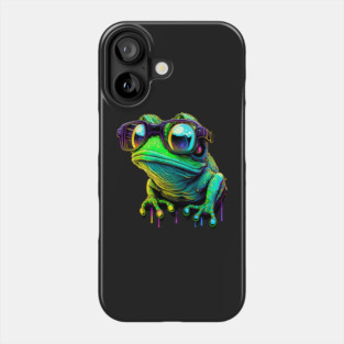 Synthwave/Retrowave neon FROG with Glasses Phone Case