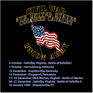 Civil War - 5th United States Colored Cavalry - USA Posters and Art
