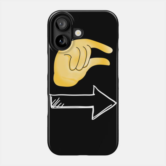 Pinching Fingers Tiny Arrow Phone Case by belownormal