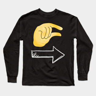 Pinching Fingers Tiny Arrow Long Sleeve T-Shirt