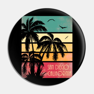 San Diego California Vintage Summer Pin