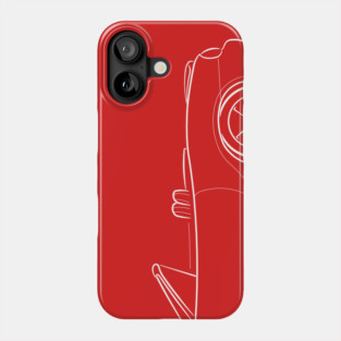 Mazda Miata MX5 NB - profile stencil, white Phone Case